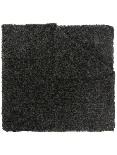 Ugg Fluffy Shearling Scarf In Black