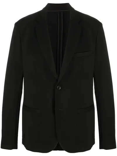 Armani Exchange Single-breasted Blazer In Black