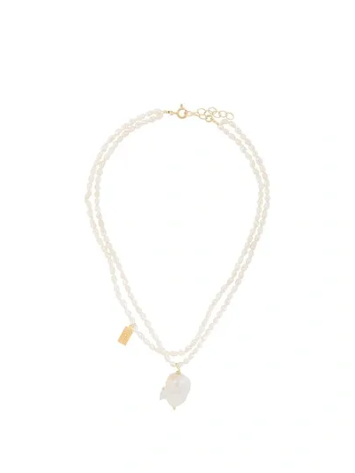 Hermina Athens 'mother Pearl' Layered Necklace In White