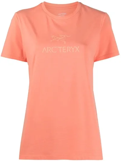 Arc'teryx Logo Print T-shirt In Orange