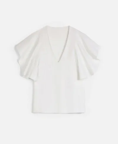 Stella Mccartney White Mallory Stretch Cady Top