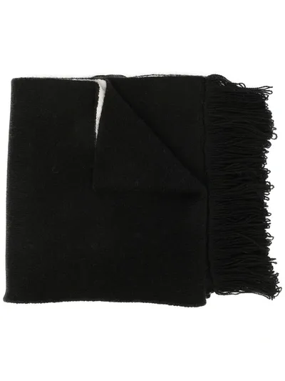 More Joy Jacquard Logo Scarf In Black