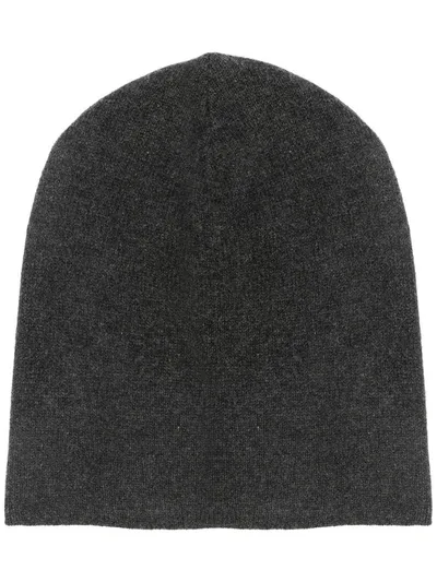 Ma'ry'ya Cashmere Knit Beanie Hat In Grey