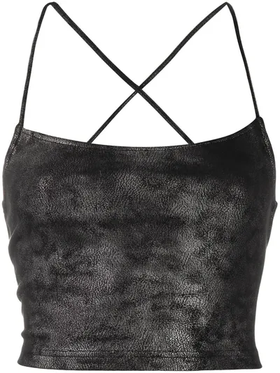 Han Kjobenhavn Criss-cross Back Top In Black