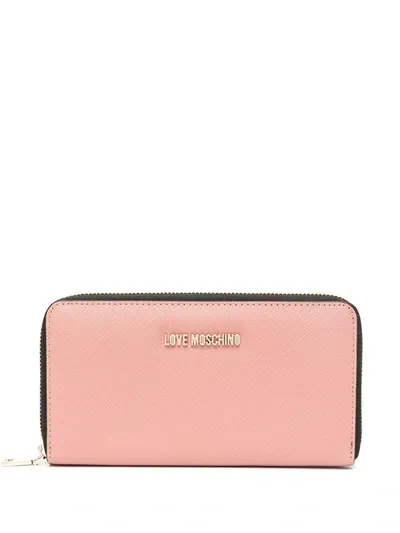 Love Moschino Logo-embossed Wallet In Pink