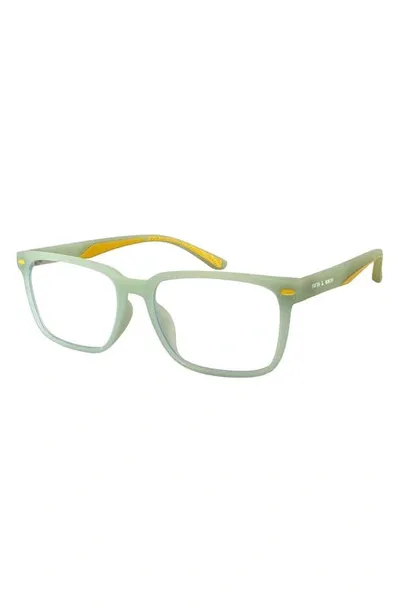 Fifth & Ninth Kids' Providence 49mm Blue Light Filtering Glasses In Green