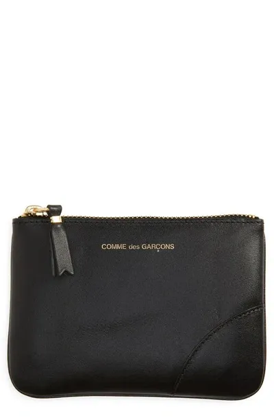 Comme Des Garçons Wallets Small Classic Leather Zip-up Pouch In Black