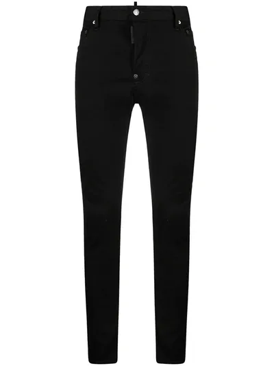 Dsquared2 Mid-rise Skinny Jeans In Black