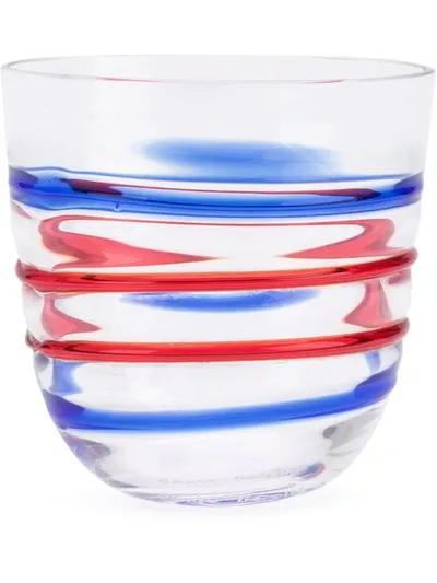 Carlo Moretti Striped Glass In Blue