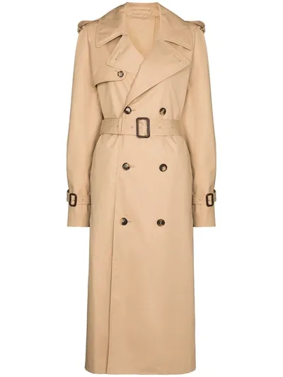 Wardrobe.nyc Neutral Double-breasted Trench Coat In Neutrals