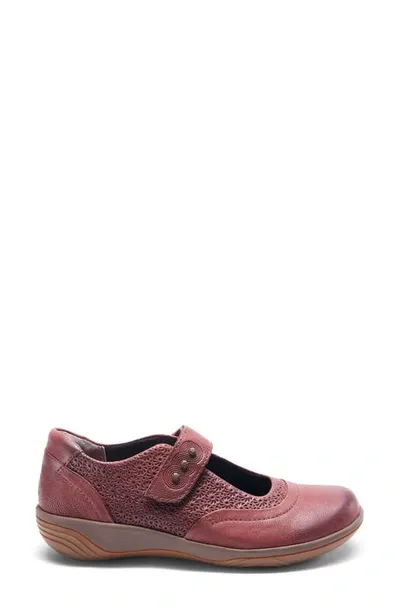 Halsa Footwear Aloe Mary Jane In Dark Cherry Leather