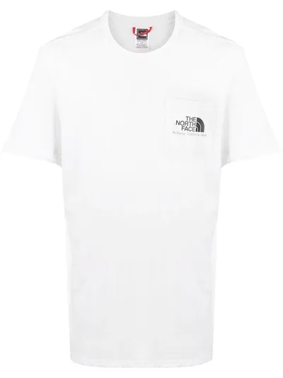 The North Face Logo Print Pocket Detail T-shirt In White