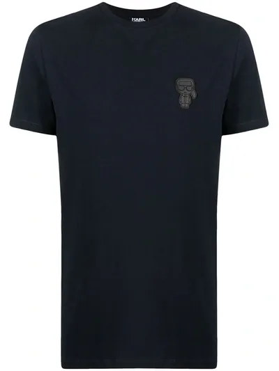 Karl Lagerfeld Karl Motif Crew-neck T-shirt In Blue