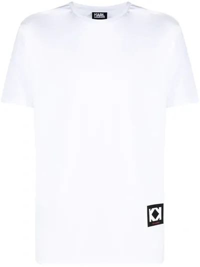 Karl Lagerfeld Logo Patch T-shirt In White