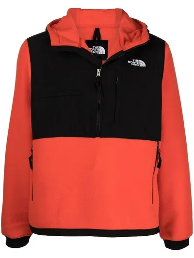 The North Face Colour-block Logo Hoodie In Orange