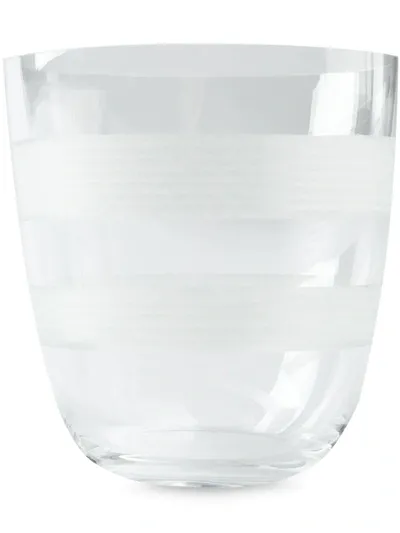 Carlo Moretti Striped Water Glass In White