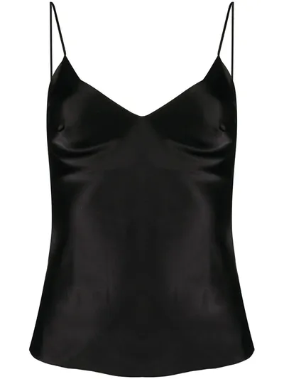 Gilda & Pearl Sophia Silk Cami Top In Black