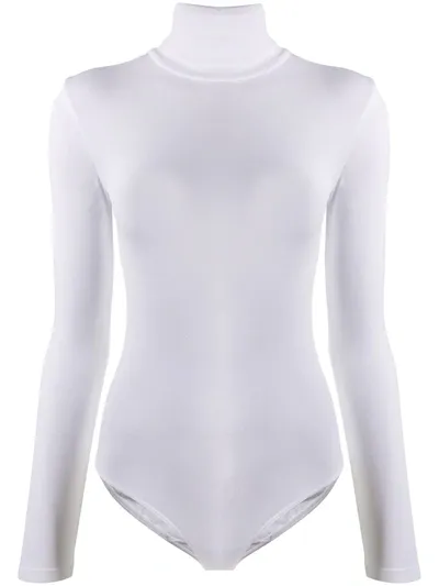 Wolford Colorada Roll-neck Bodysuit In White