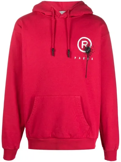 Paura Akim Ntf Hooded Sweatshirt In Red