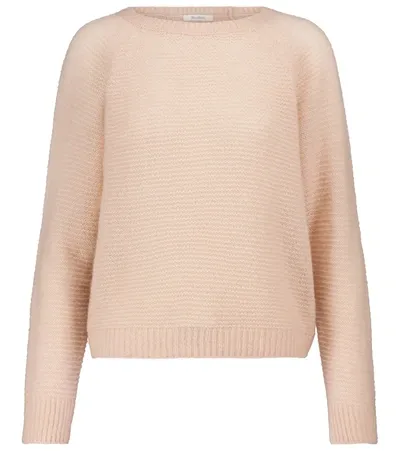 Max Mara Kiku Links Stitch Cashmere & Silk Sweater In Pink