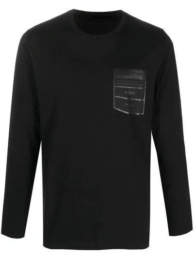 Maison Margiela Stereotype Long Sleeve T-shirt In Blue