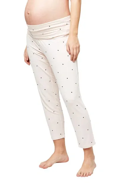 Nom Maternity Max Maternity Pajama/lounge Pants In Dots