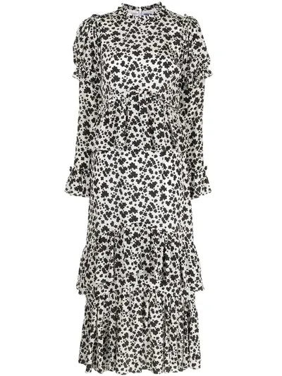 Macgraw Parterre Blossom Print Dress In White