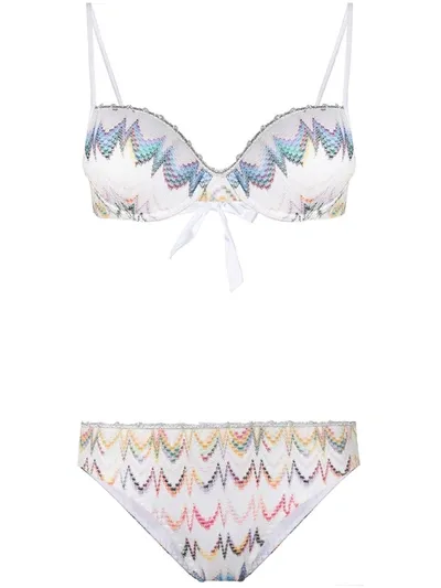 Missoni Abstract-print Bikini In White