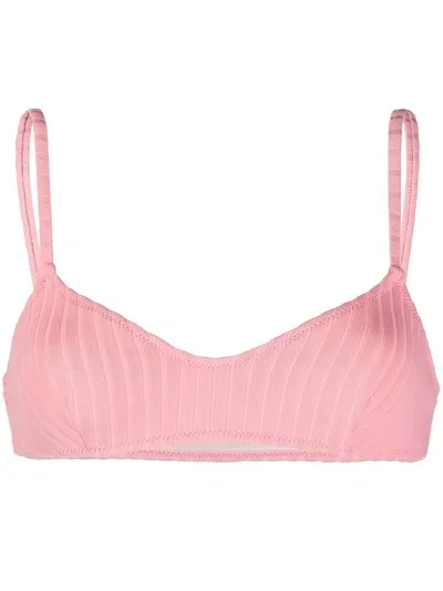 Solid & Striped The Rachel Bikini Top In Pink