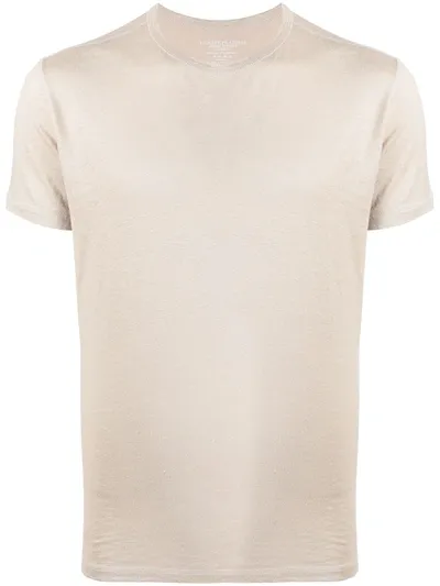 Majestic Crewneck Linen T-shirt In Neutrals