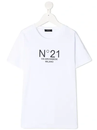 N°21 White Teen N ° 21 Kids T-shirt