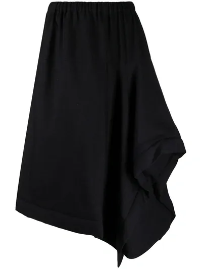 Comme Des Garçons Asymmetric A-line Midi Skirt In Blue