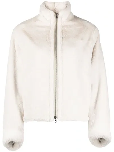 Vince High-neck Bomber Jacket In Neutrals