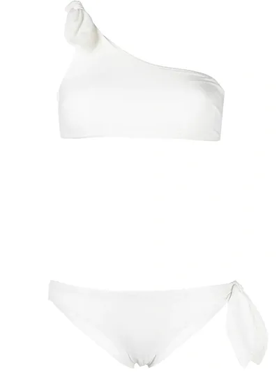 Zimmermann One-shoulder Bikini In White