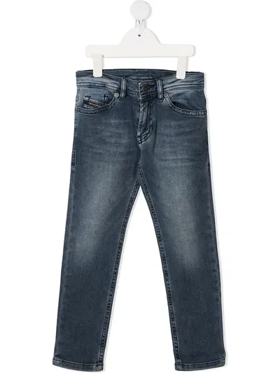 Diesel Kids' Straight Leg Jeans In Blue