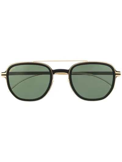 Mykita Round-frame Sunglasses In Mh7 Pitch Black/glossy Gold