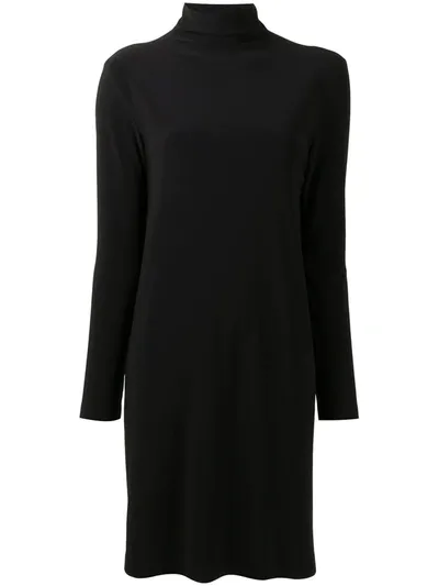 Norma Kamali High Neck Jumper Dress In Black