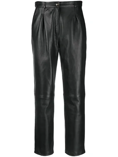 Etro Mid-rise Cropped Trousers In Black