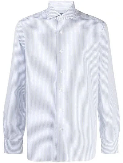 Barba Striped Shirt In Blue