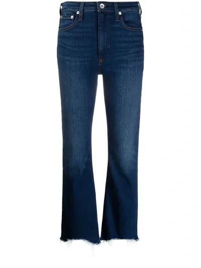 Rag & Bone Straight-leg Cropped Jeans In Blue