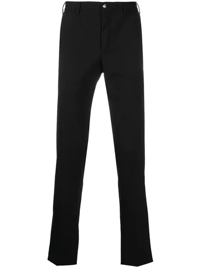 Pt01 Pull-on Straight-leg Trousers In Black