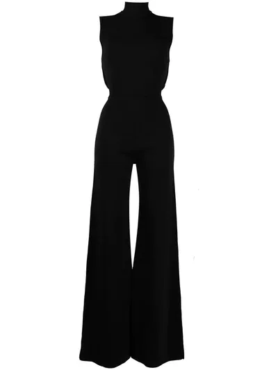 Gauge81 Open-back Flared Jumpsuit In Black