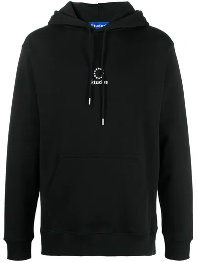 Etudes Studio Logo Print Hoodie In Black