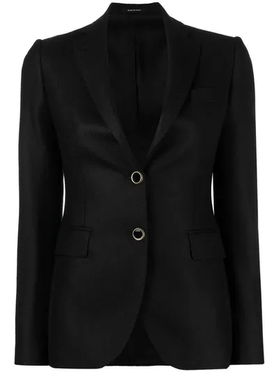 Tagliatore Single-breasted Fitted Blazer In Black