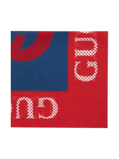 Gucci Kids' Logo-print Scarf In Red