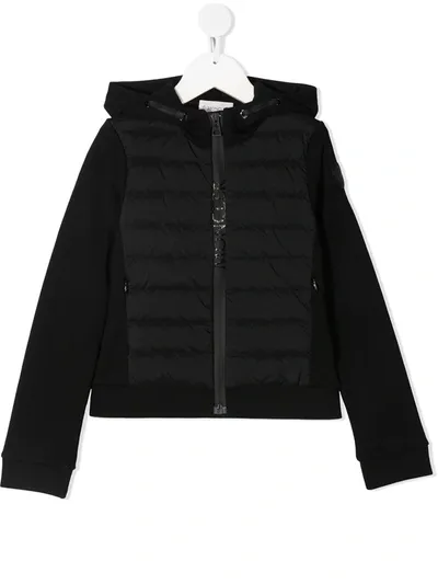 Moncler Kids' Paneled Bomber Jacket Black In Nero