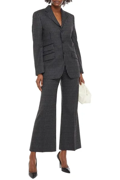 Maison Margiela Wool-blend Jacquard Blazer In Black