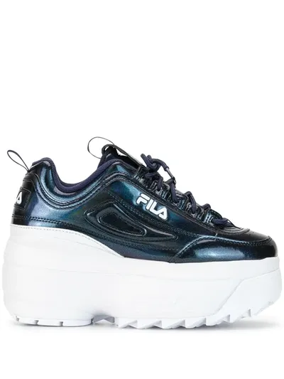 Fila Galactic Gaze Wedge Sneakers In Blue