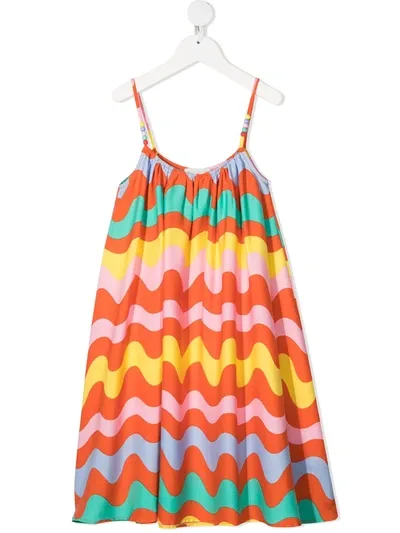 Stella Mccartney Kids' Little Girl's & Girl's Swiggle-print Midi Dress In Multicolour