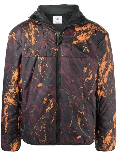 Nike Graphic-print Padded Jacket In Black